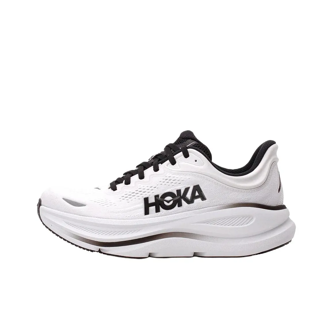 HOKA ONE ONE Bondi 9 Устойчивый к истиранию Дышащий Низкий Топ Повседневные Беговые кроссовки Мужские Белый Черный