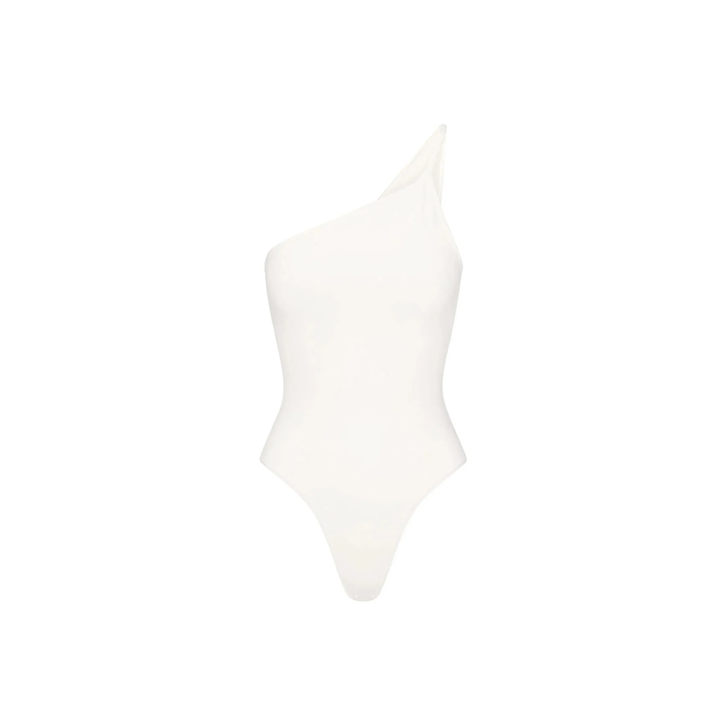 SKIMS COTTON TWIST ONE SHOULDER BODYSUIT Jumpsuit Women's MARBLE/Marble