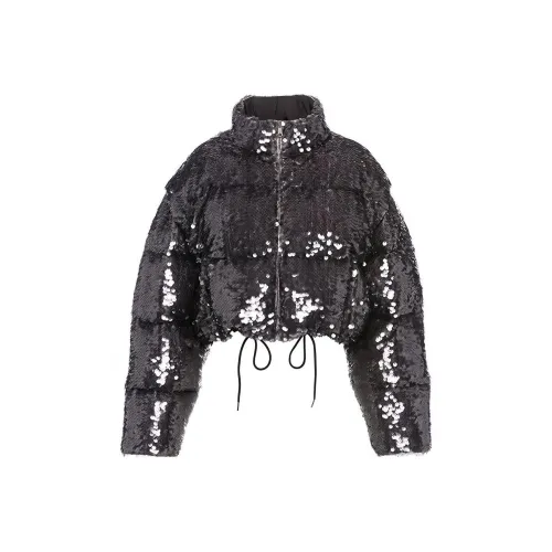 PRADA Темно-фиолетовые Женские Пуховики