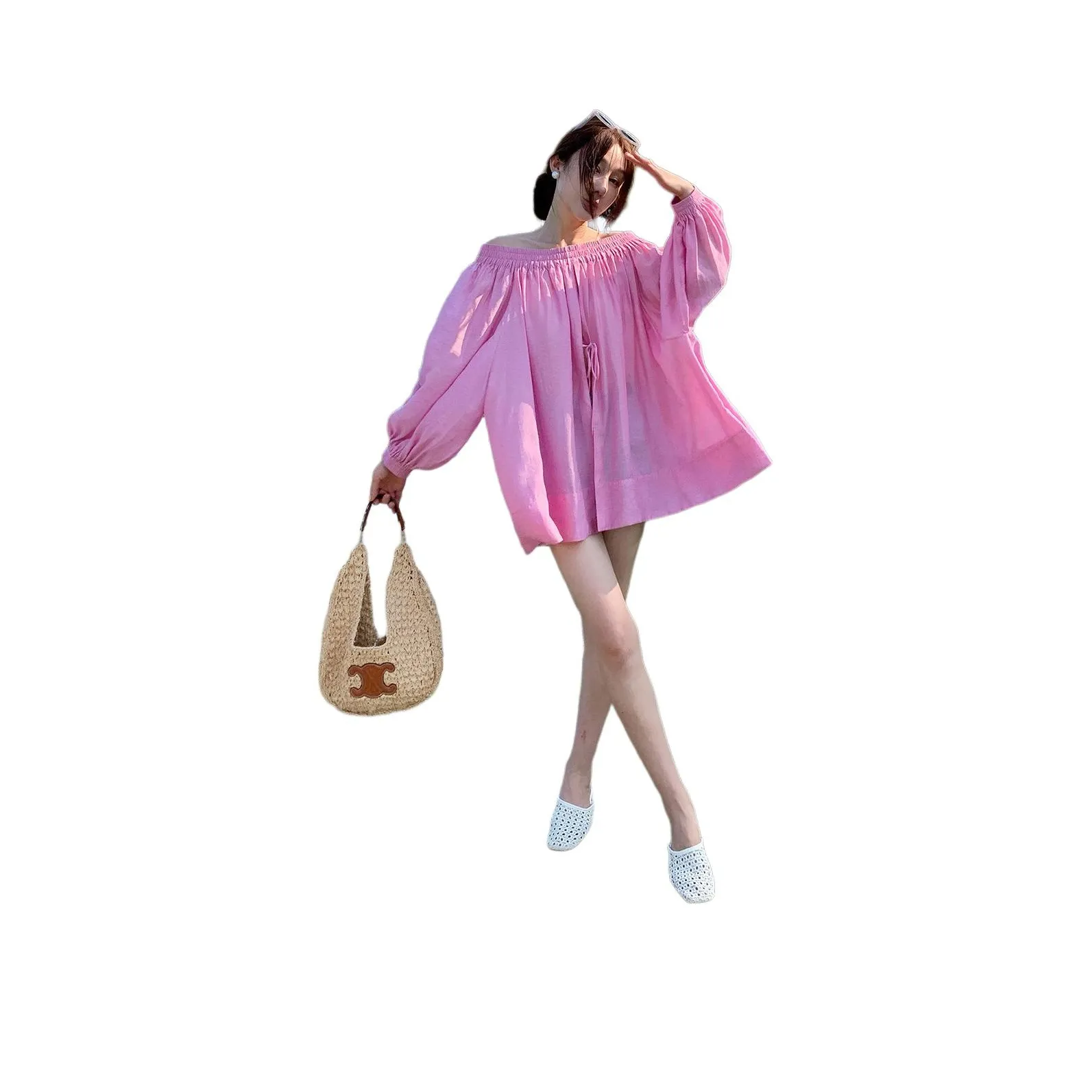 NANING 9 Розовые Женские Рубашки