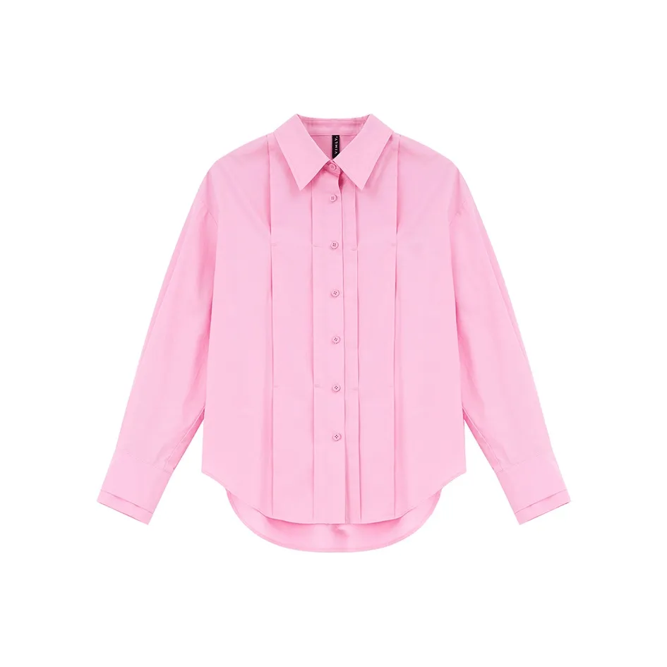 VIMLY Персиково-розовые Женские Рубашки