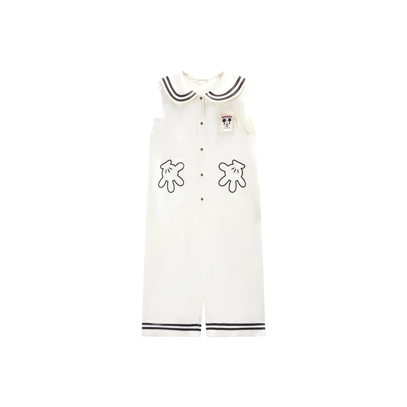 GUKOO x Disney Mickey Series Home Onesies Women's Milk White