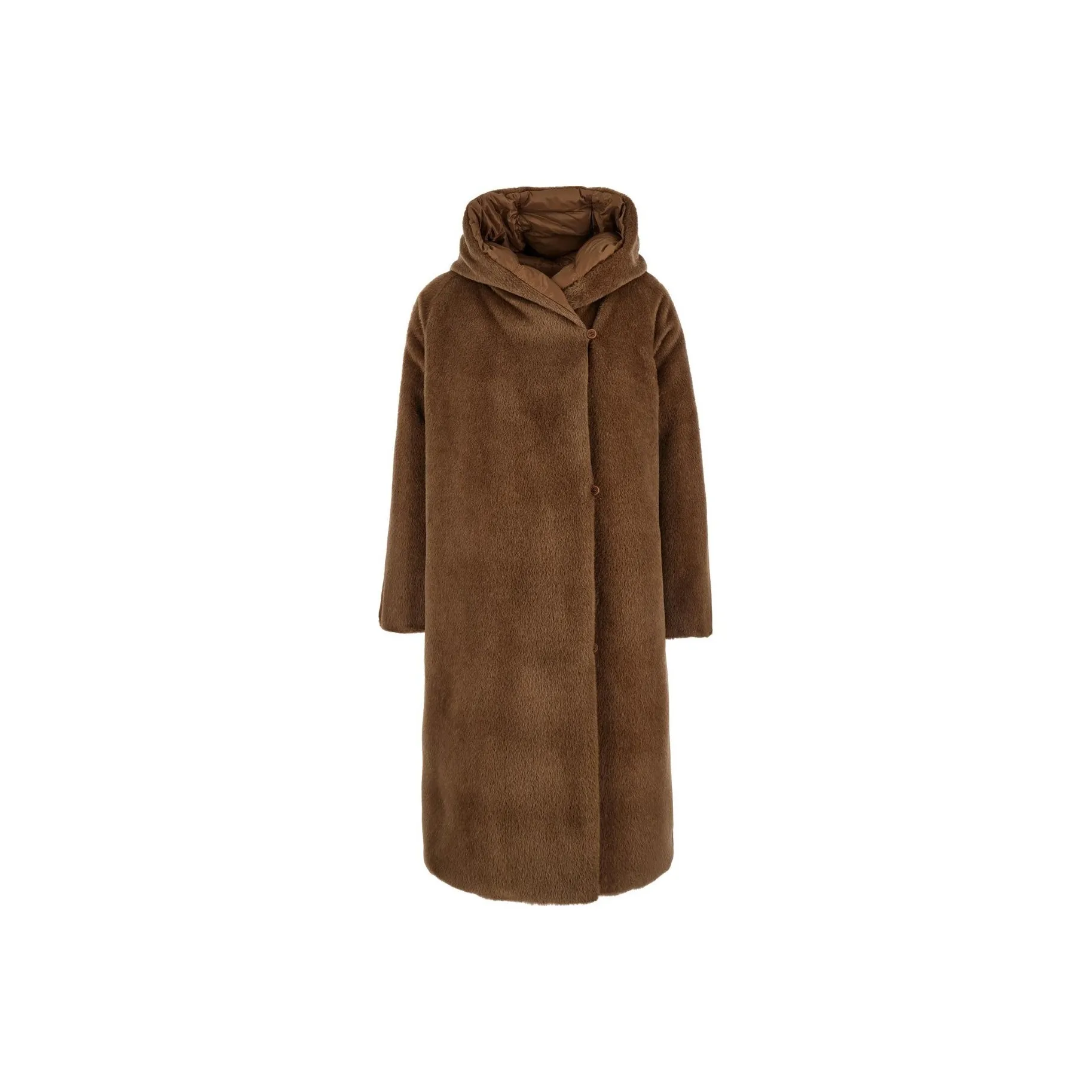 Max Mara The Cube Buttoned Long Sleeved Reversible Coat