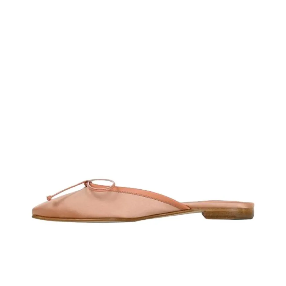 MANOLO BLAHNIK Abrasion Resistant Closed Toe Slippers Women's Pink
