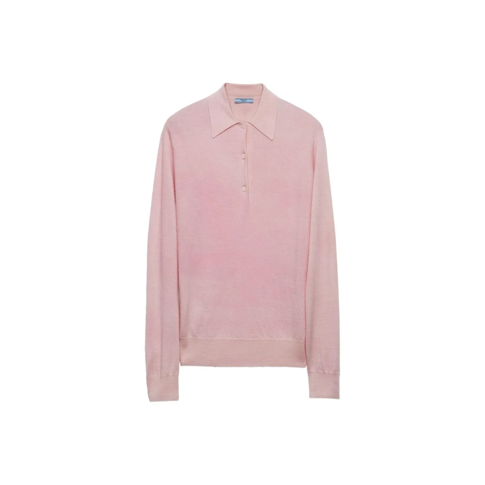 PRADA Long Sleeved Fine Knitted Polo Shirt