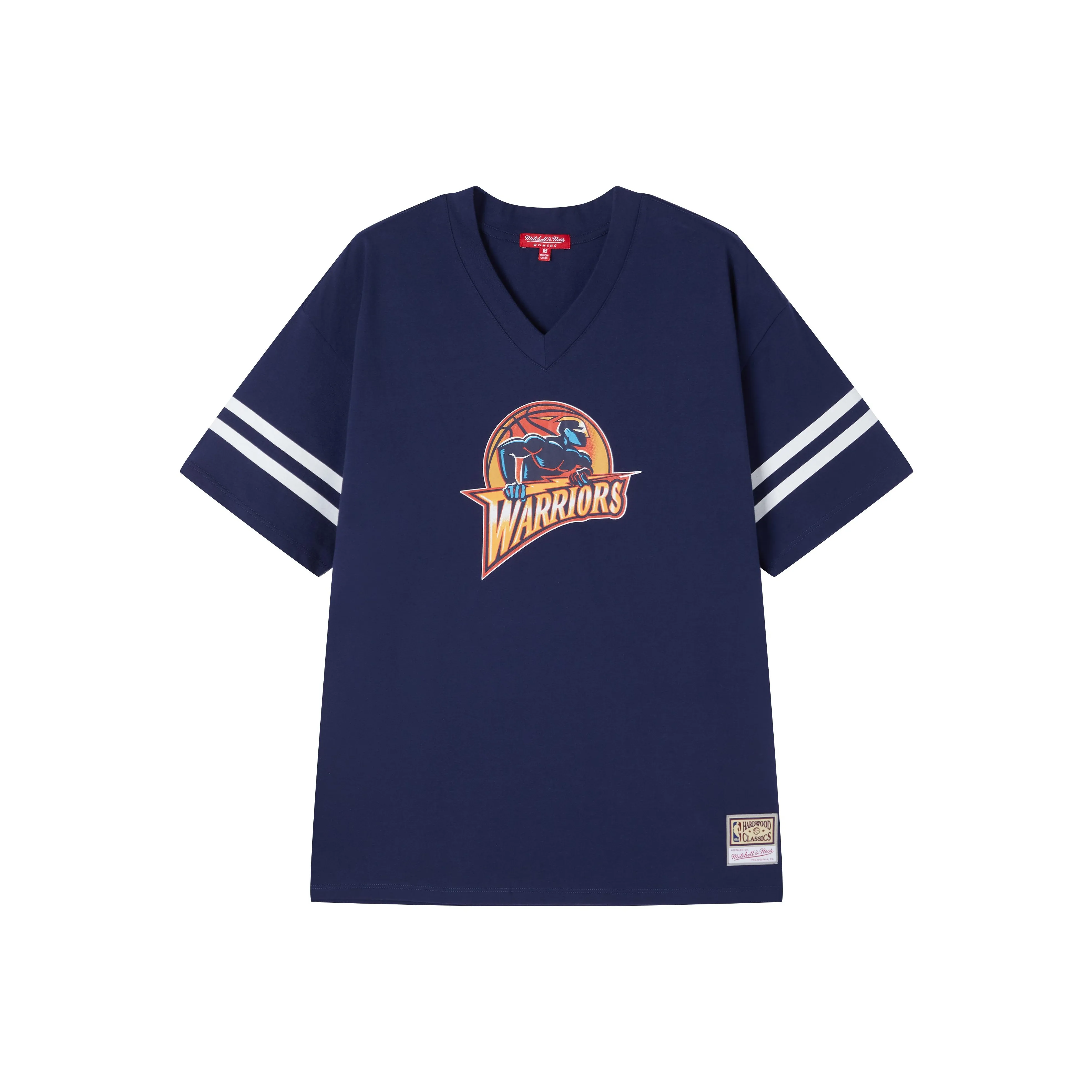 MITCHELL NESS x NBA Golden State Warriors Рукав с спущенным плечом T-рубашка Женская Синяя