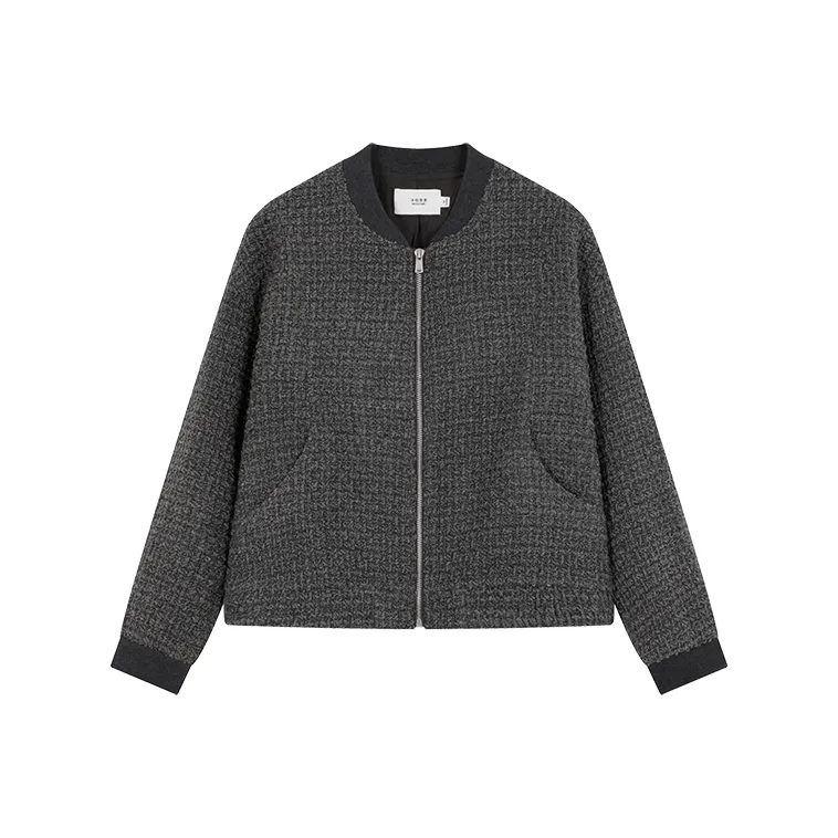 Mo Han Yi Mei Куртки и Пальто Женские Серые