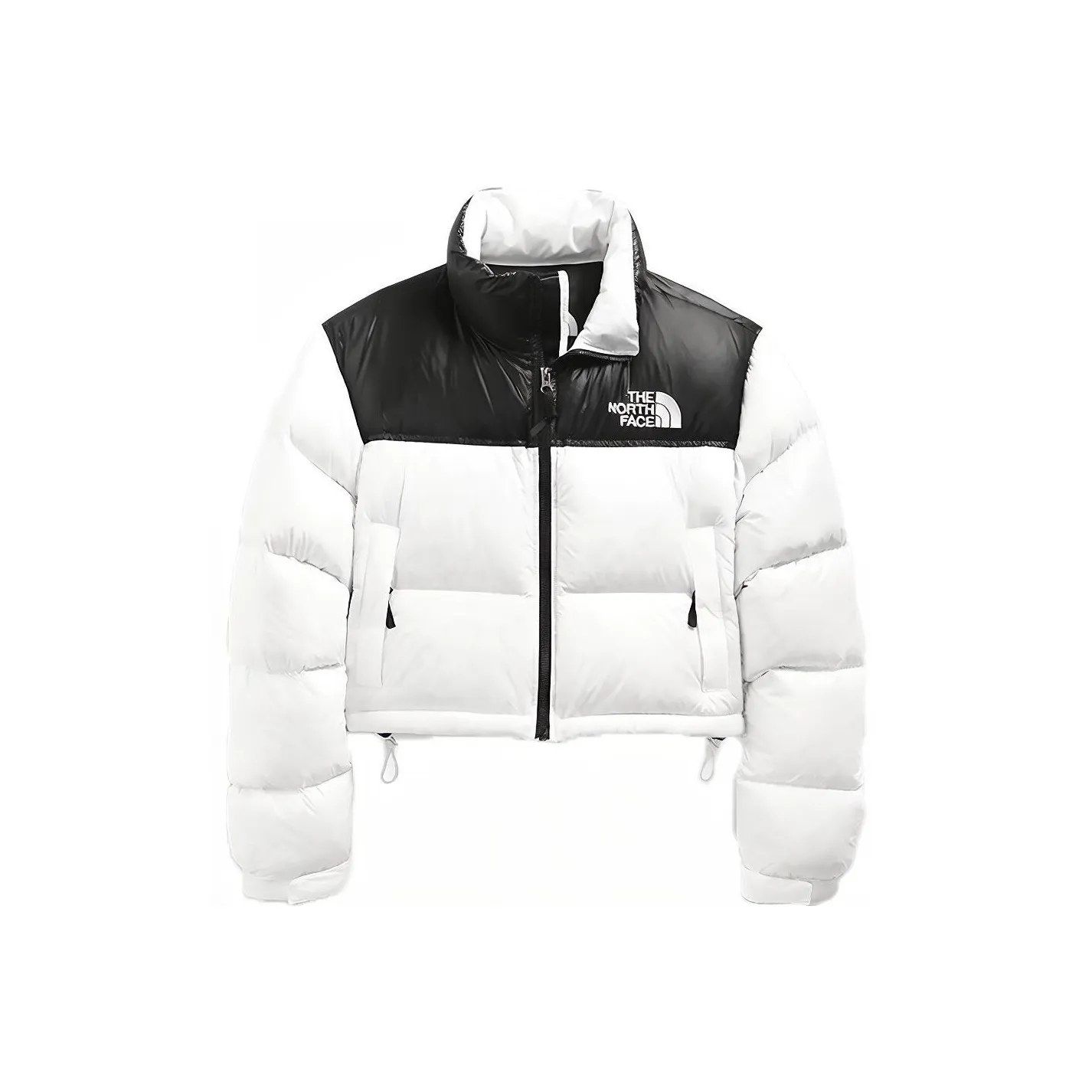 THE NORTH FACE Women'ss Nuptse 700 Fill Short Jacket Tnf White TNF Black