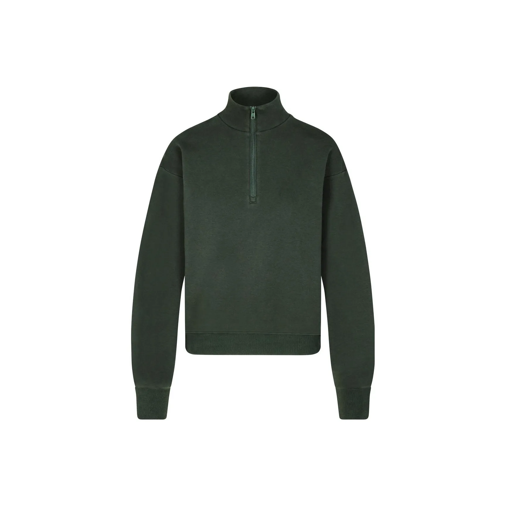 SKIMS COTTON FLEECE CLASSIC QUARTER ZIP PULLOVER Sweatshirt Women's SPRUCE/Spruce