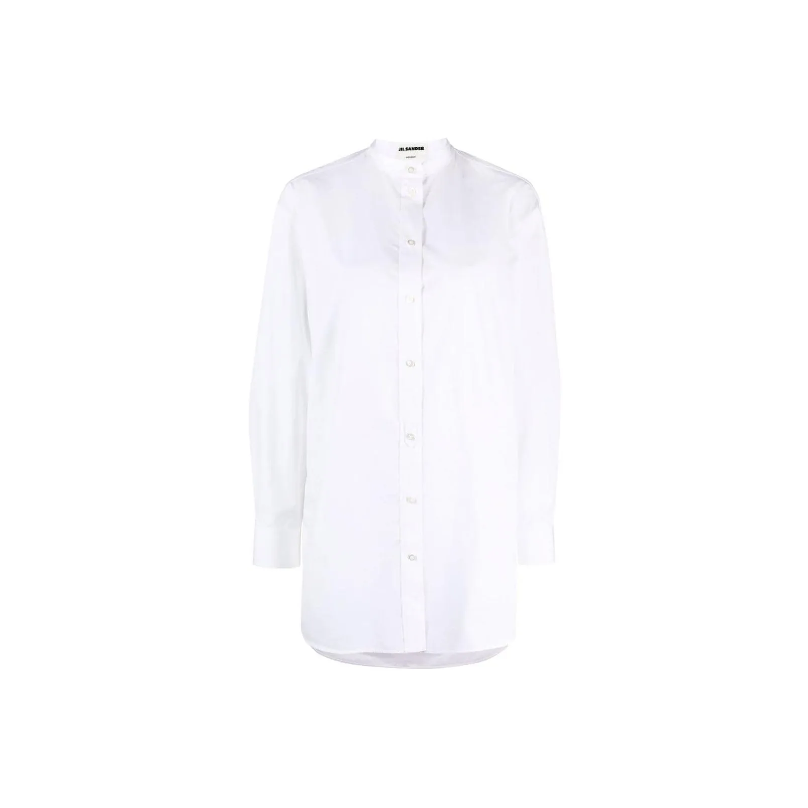 JIL SANDER Band collar Cotton Poplin Shirt