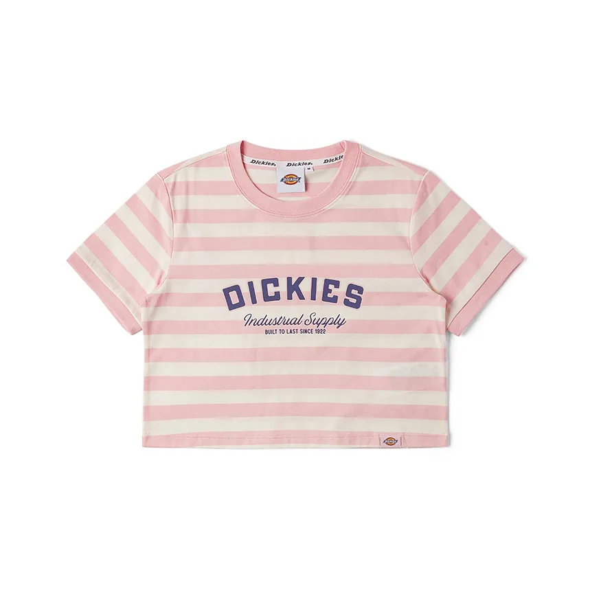 Dickies Рукав с оборванным плечом Короткий рукав Т-рубашка Лотосово-розовый DK0A87H6B80 Женская