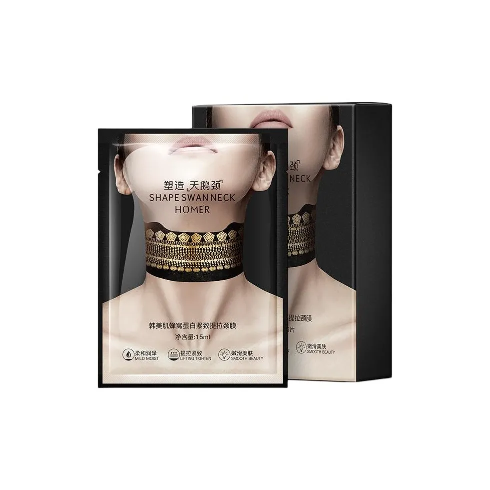 HANMJ Мед Яичная Белая Маска для Шеи Успокаивающая Стабилизирующая Укрепляющая Увлажняющая и Гидратирующая для Разных Типов Кожи