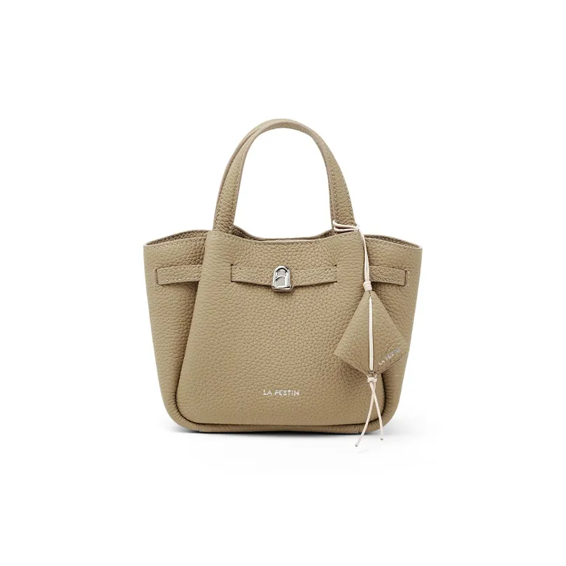LA FESTIN Cow Leather Basket Bag Handbag Small Women's Multicolor