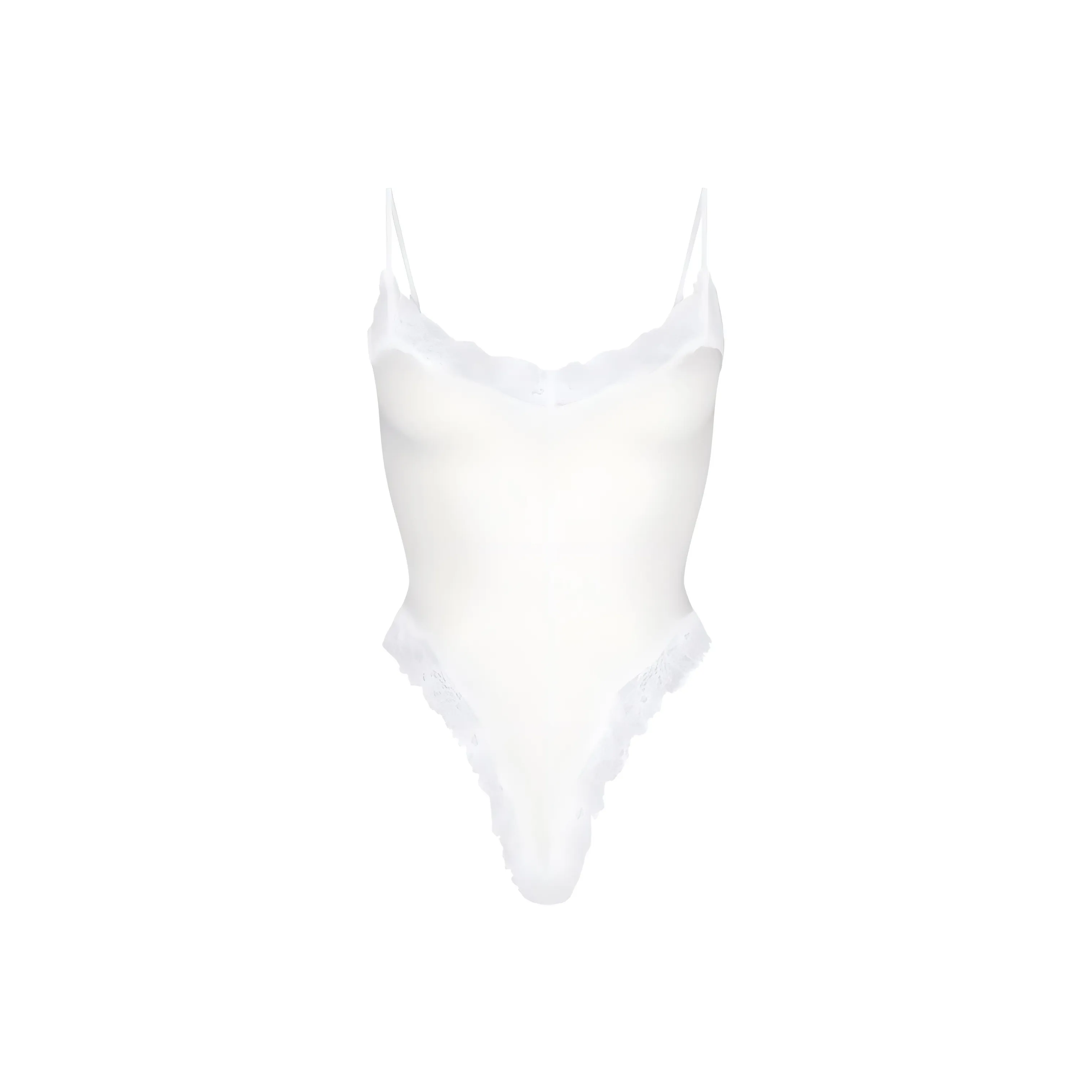 SKIMS COTTON LACE CAMI BODYSUIT Jumpsuit Women's MARBLE/Marble