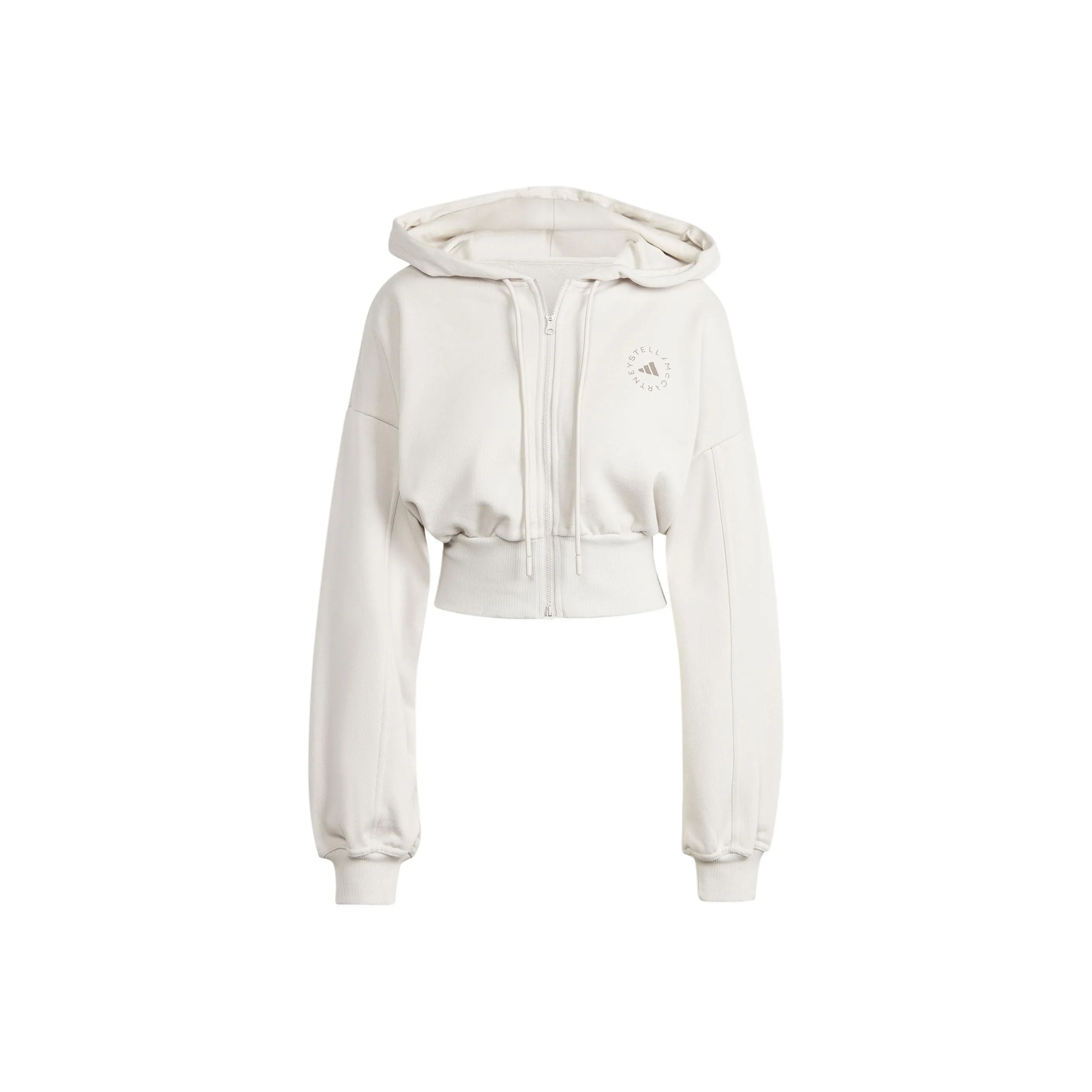 Adidas Logo-print Cropped Hoodie