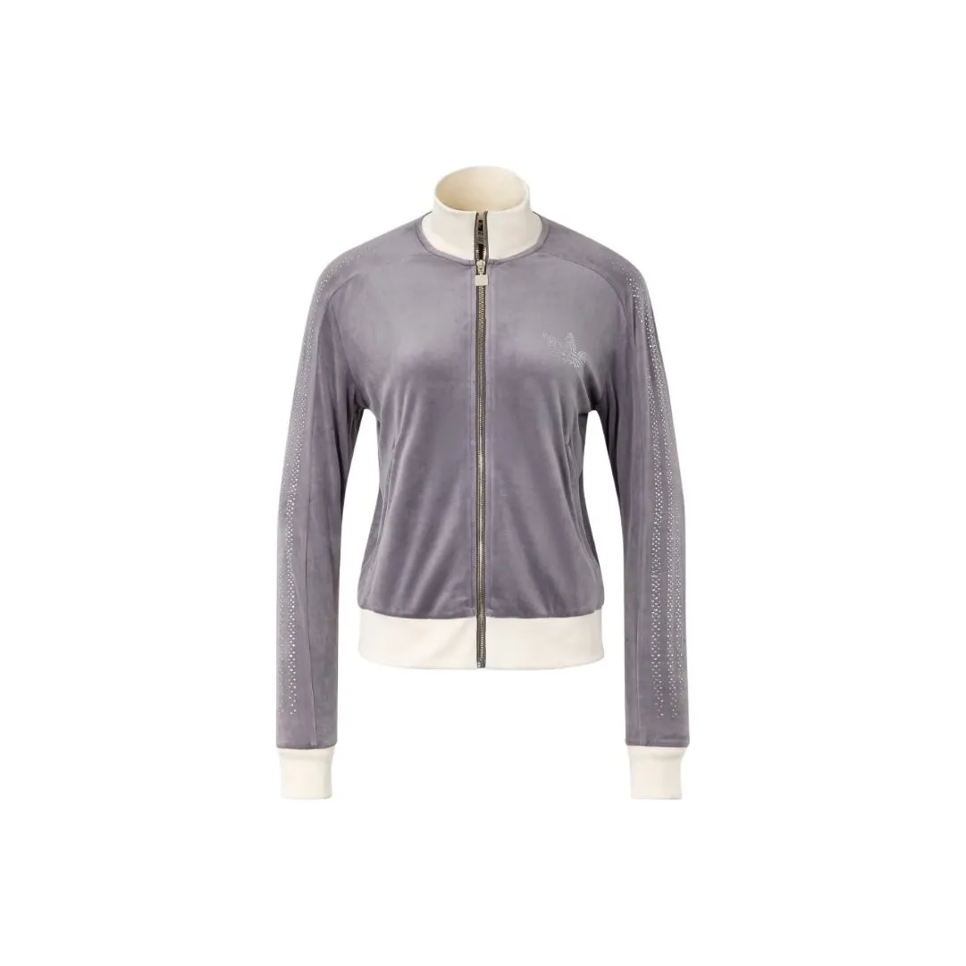 Adidas Originals Clover Series Outfit Jackets Coats Women's Shadow Gray/Ivory