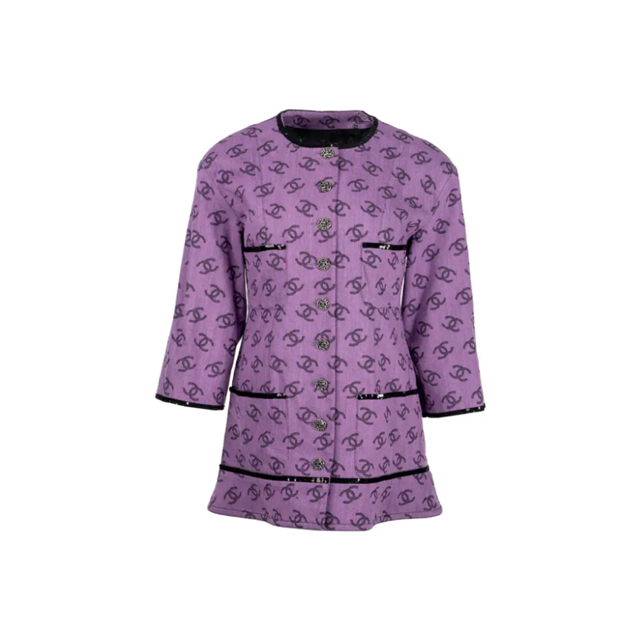 CHANEL Pre Owned 1986 1988 Interlocking CC pattern Jacket