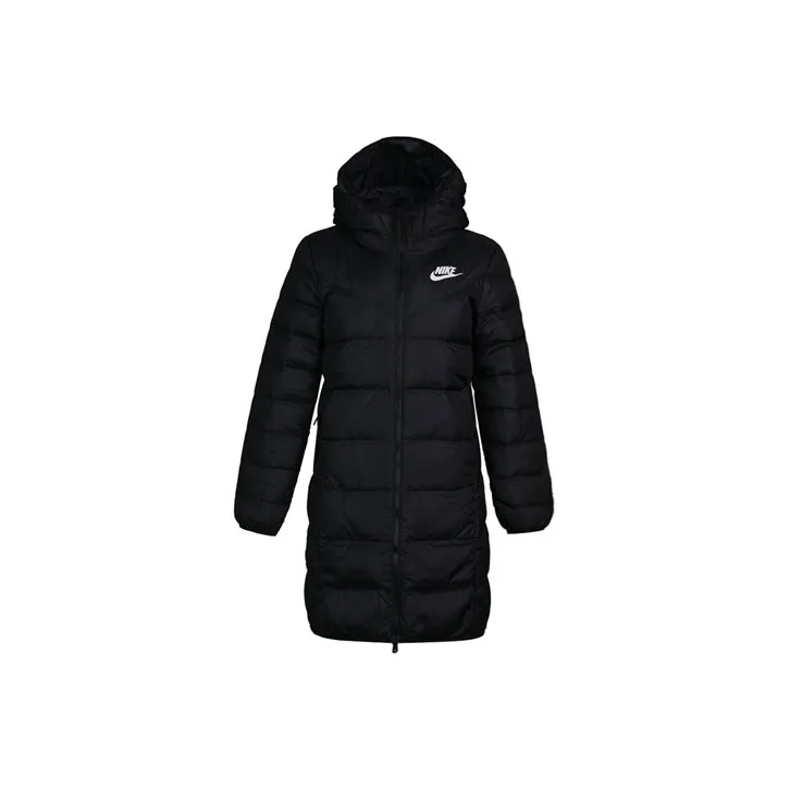 Nike Пуховик Зимний Женский Черный