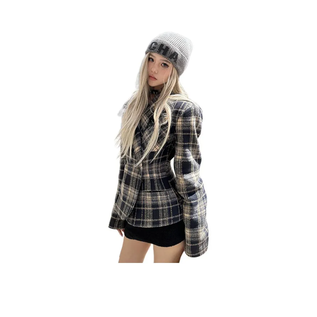 Qiuerle Jackets Women's Gray
