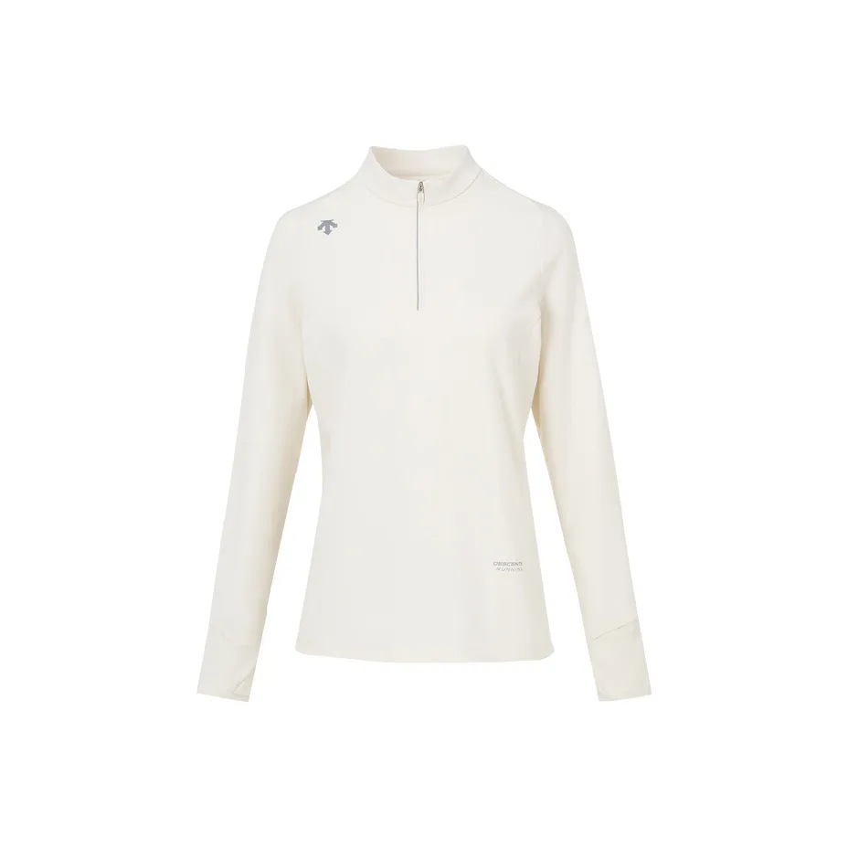 DESCENTE WOMEN'S RUNNING Series Small Stand Collar Long Sleeved T Shirt Women's
