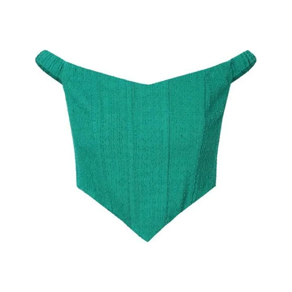 JAC FLEURANT Без бретелей Топ Женский Зеленый