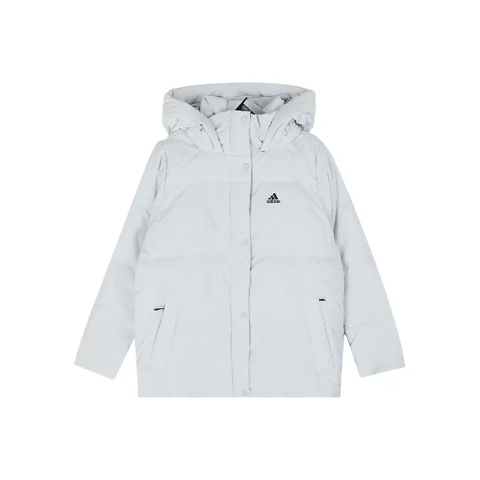 Adidas Пуховик Зимний Женский Светло-Синий