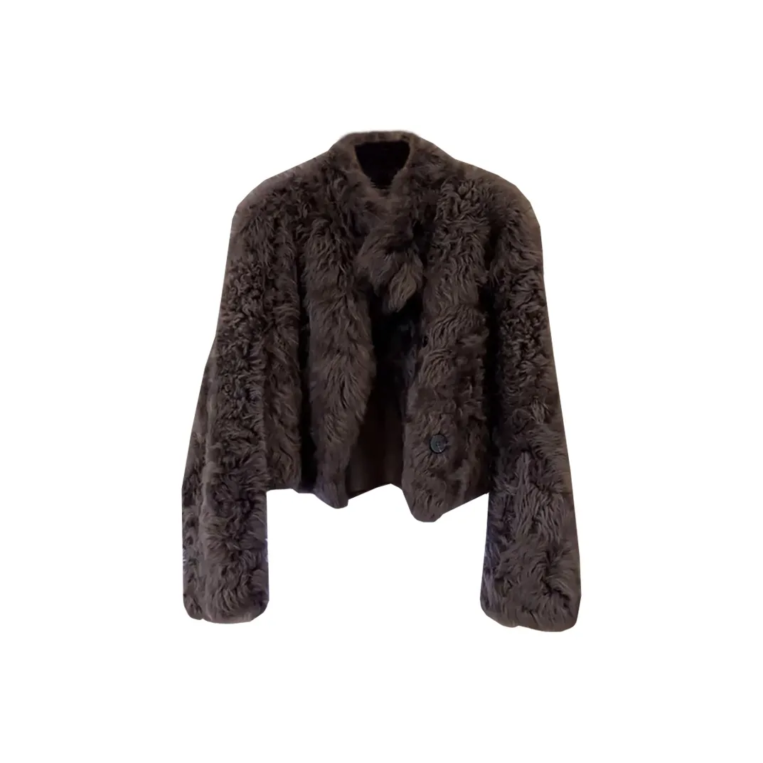 CPAURA Куртки Пальто Женские Кофейного цвета