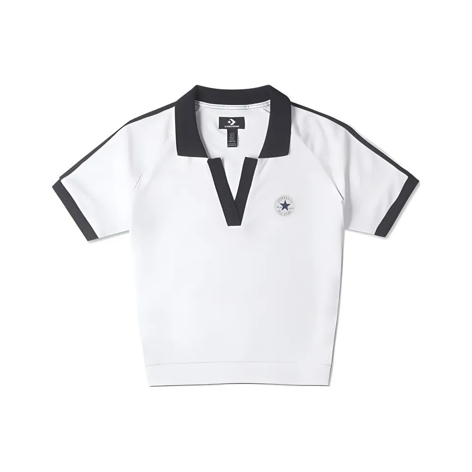 Конверс Neck Knit Polo Рубашка Женская Белая