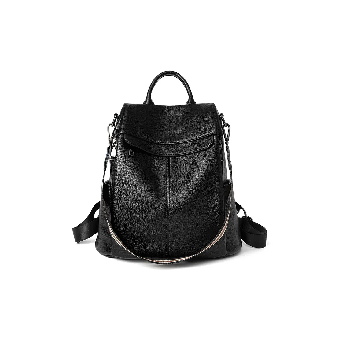 VANDEE Микрофибра с Коровьей Кожей Рюкзак Женский Черный