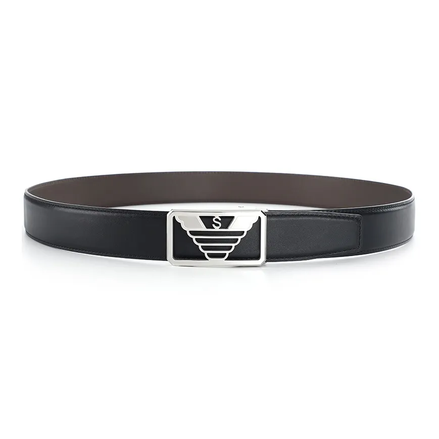 V.V.Brown Нержавеющая сталь Кожаные ремни Мужской Ширина 3,5 см