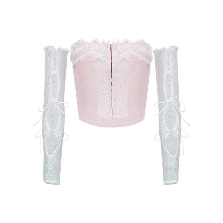 Girly Fancy Club Без бретелек Топ Женский Розовый