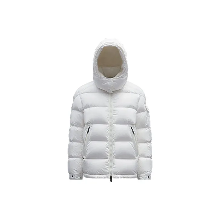 Moncler Women's Maire Short Down Jacket Glossy Off White