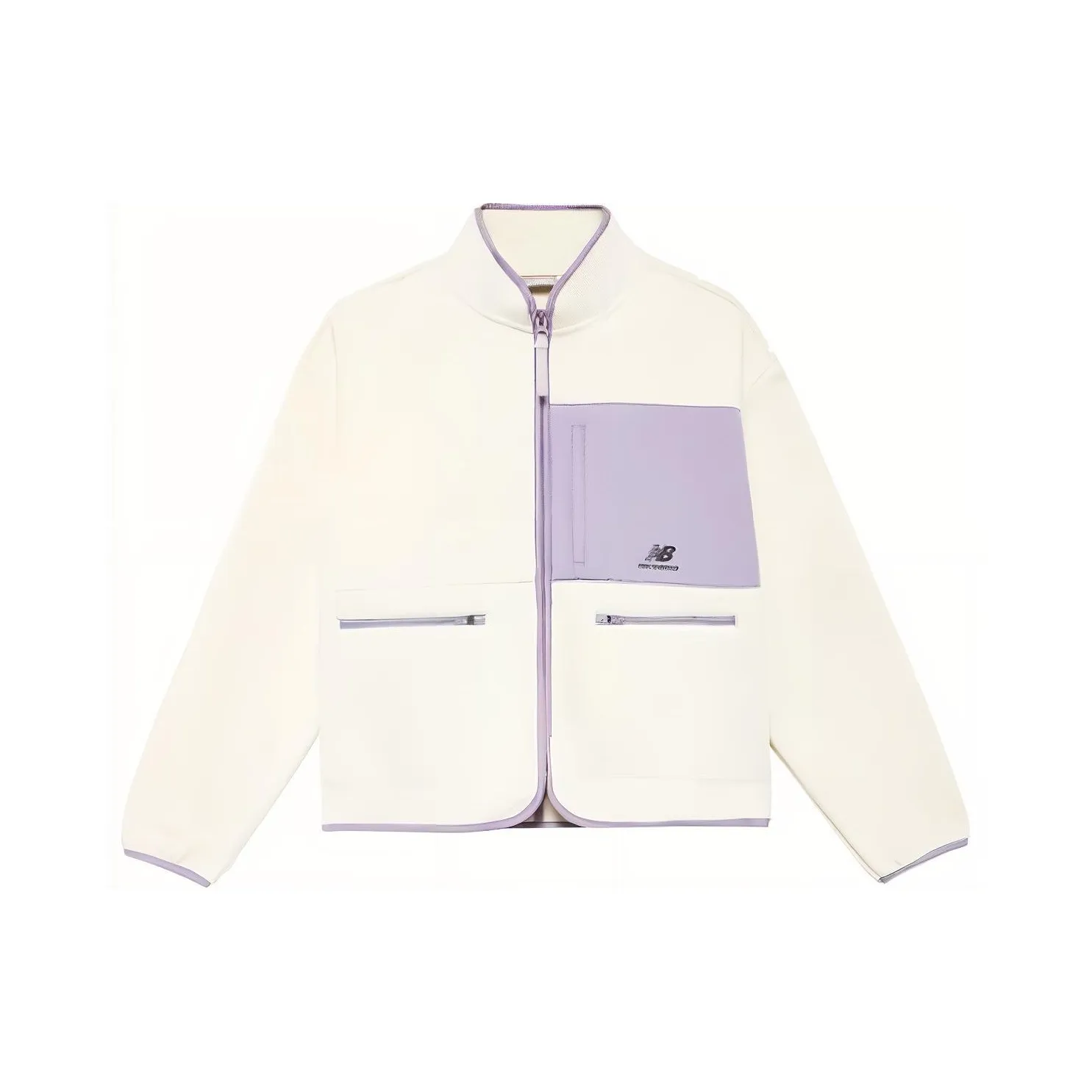 New Balance совместная куртка Женская Белая Фиолетовая