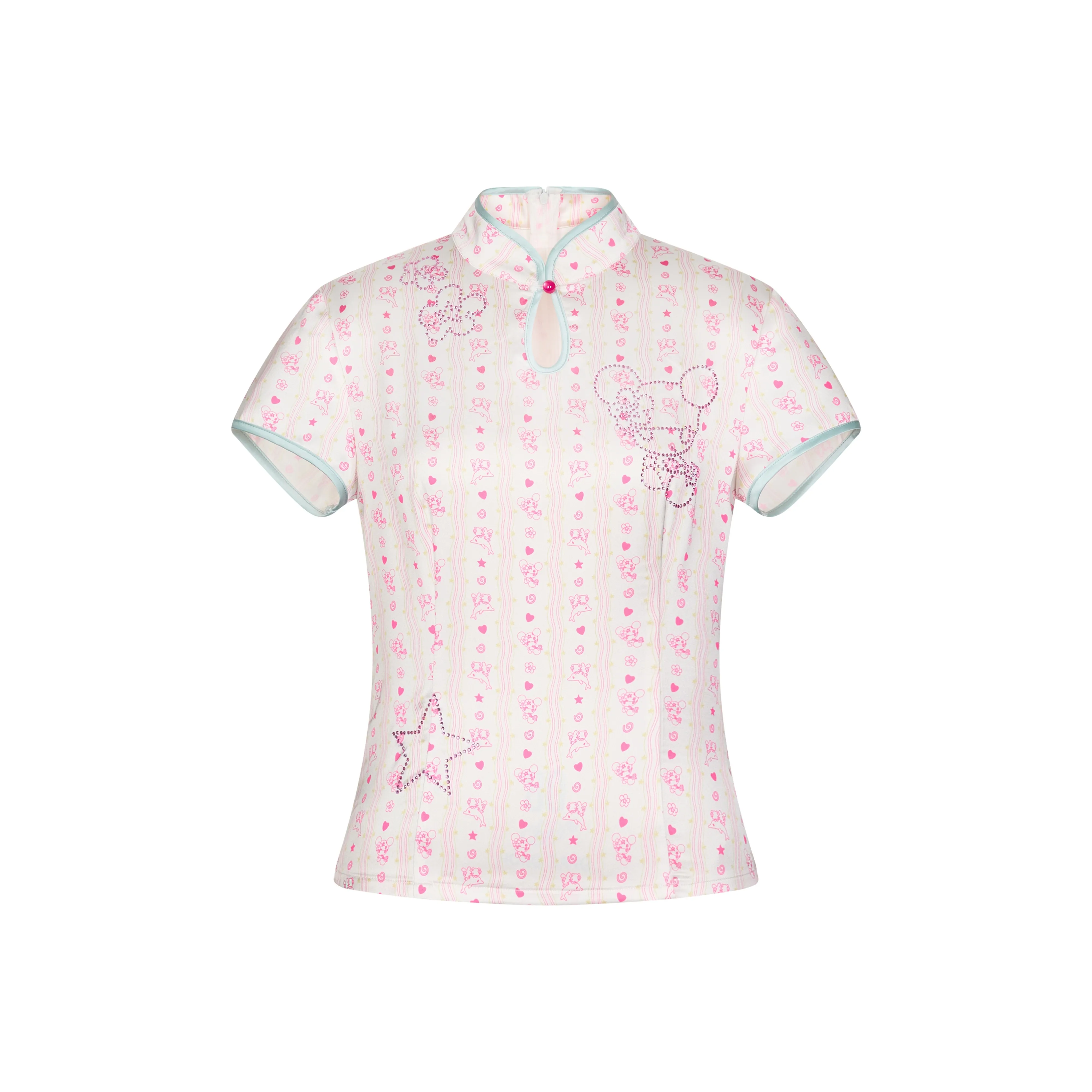 BETWEENAND x NIAONIAOYI Стандартная футболка женская розовая