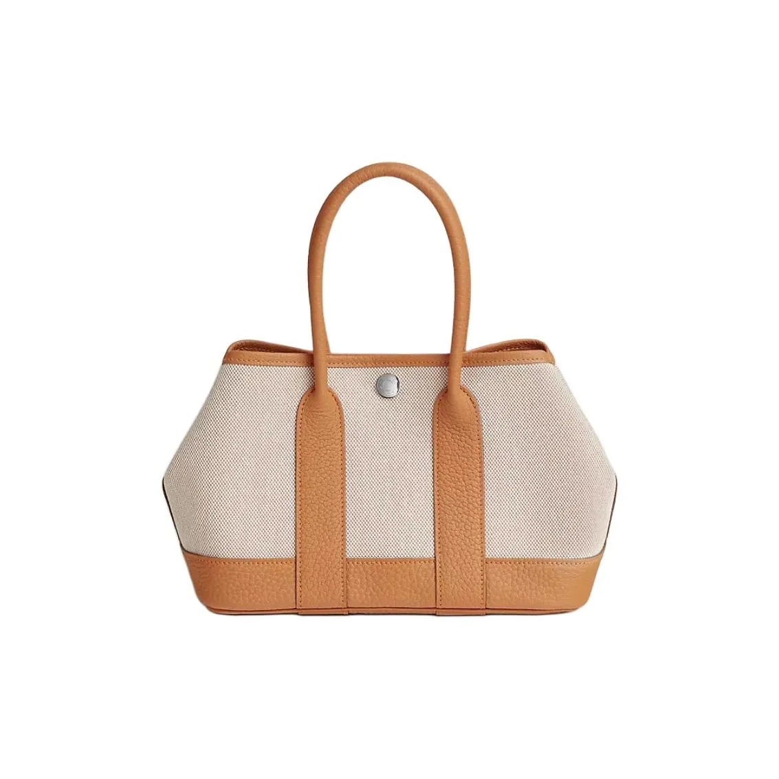 HERMES NEO GARDEN 23 Canvas With Leather Handbag Mini Women's Orange & Gray
