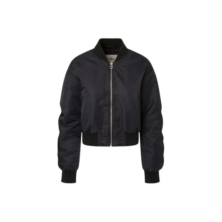 Pepe Jeans Bomber Jacket With Gathered Details Jackets Coats Women's Black