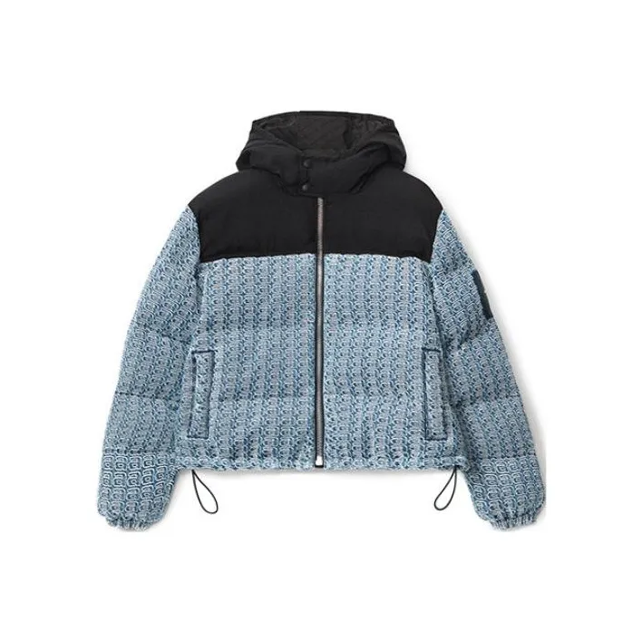 alexander wang LOGO JACQUARD COLORBLOCK PUFFER