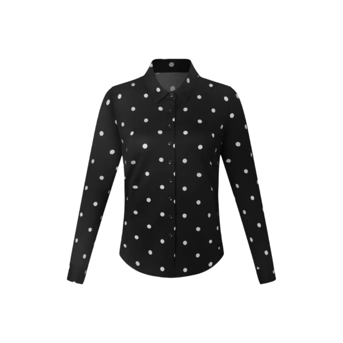 DEGRE ZERO Рубашка Женская Маленькая Черно-Белая в Горошек