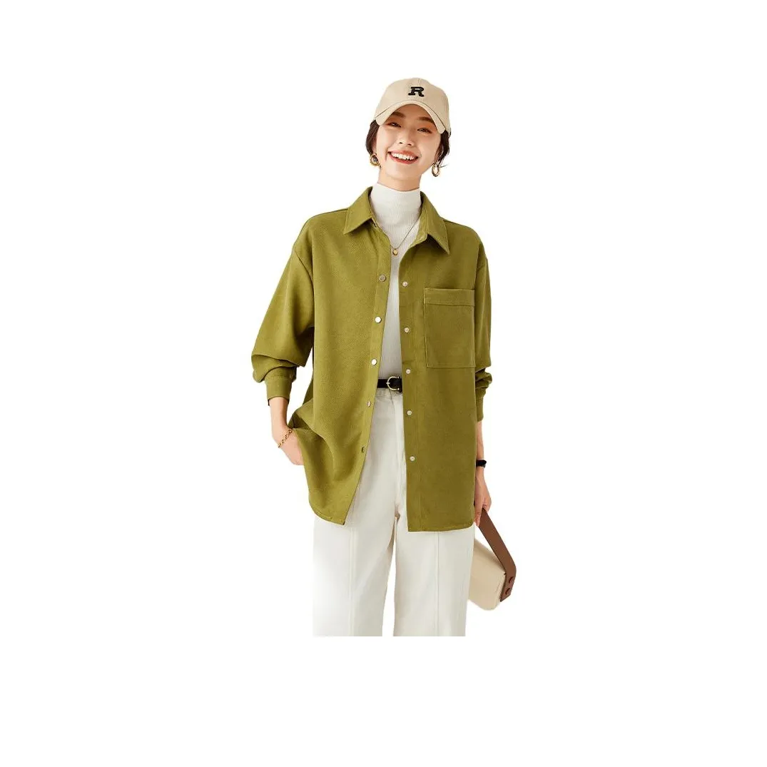 La Chapelle Рубашка Женская Горчично-зеленая