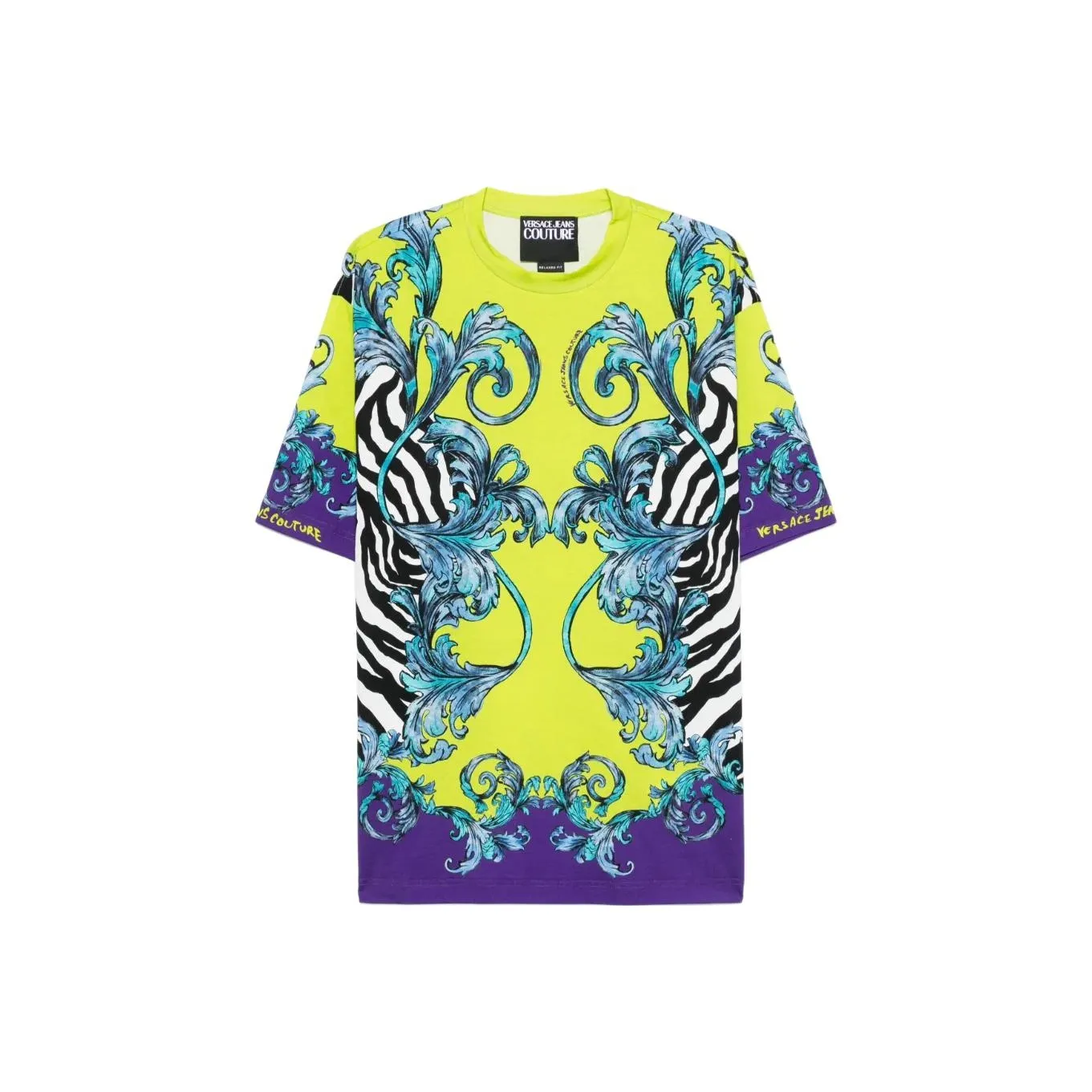 VERSACE JEANS COUTURE Zebra Barocco print T shirt