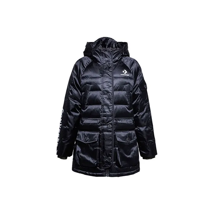 Конверс Чернильно-черные Женские Пуховики