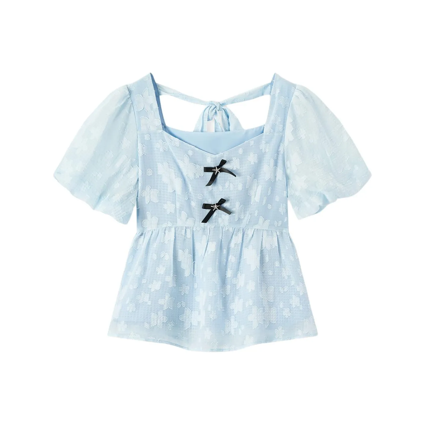 EICHITOO Шифон Рубашка Женская Светло-Синяя