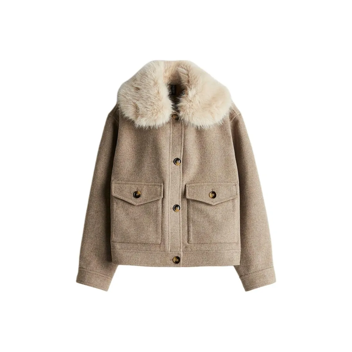 H&M Jackets & Coats Women's Mixed Beige