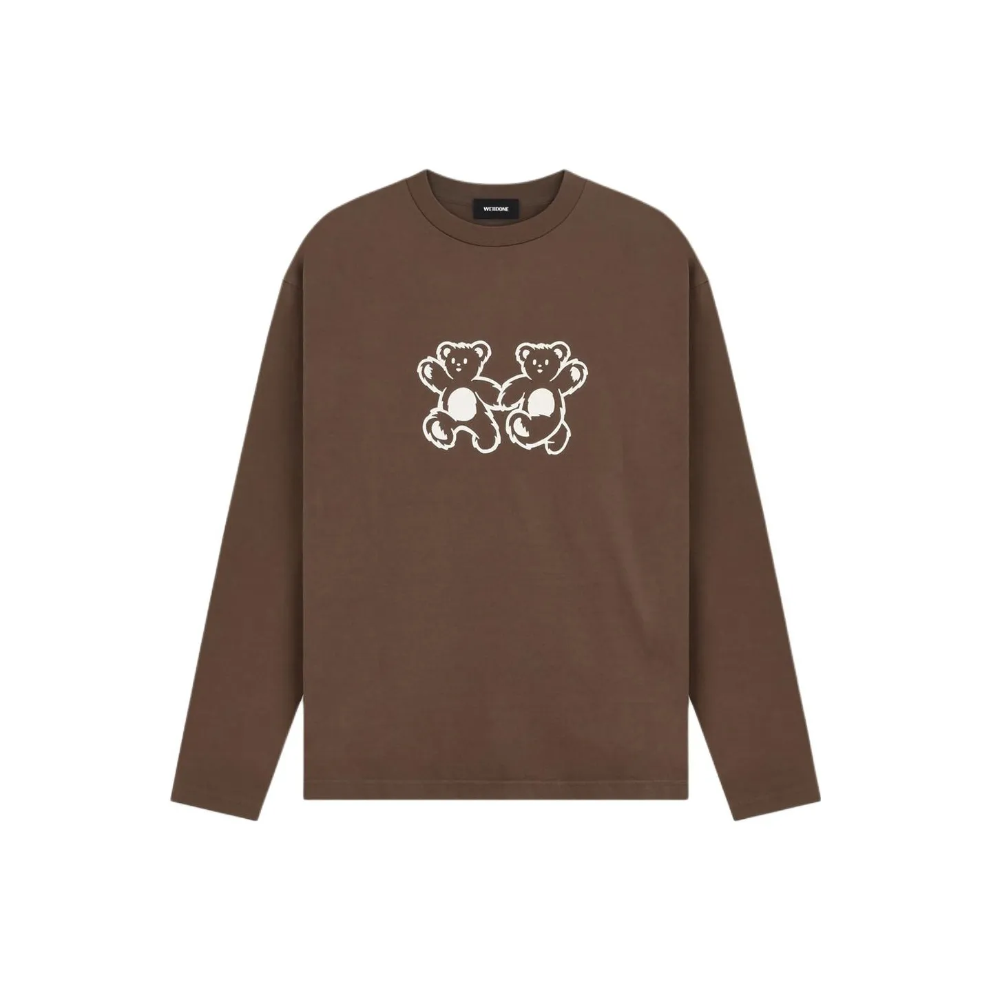 WE11DONE Т-рубашка с оборванным рукавом женская коричневая