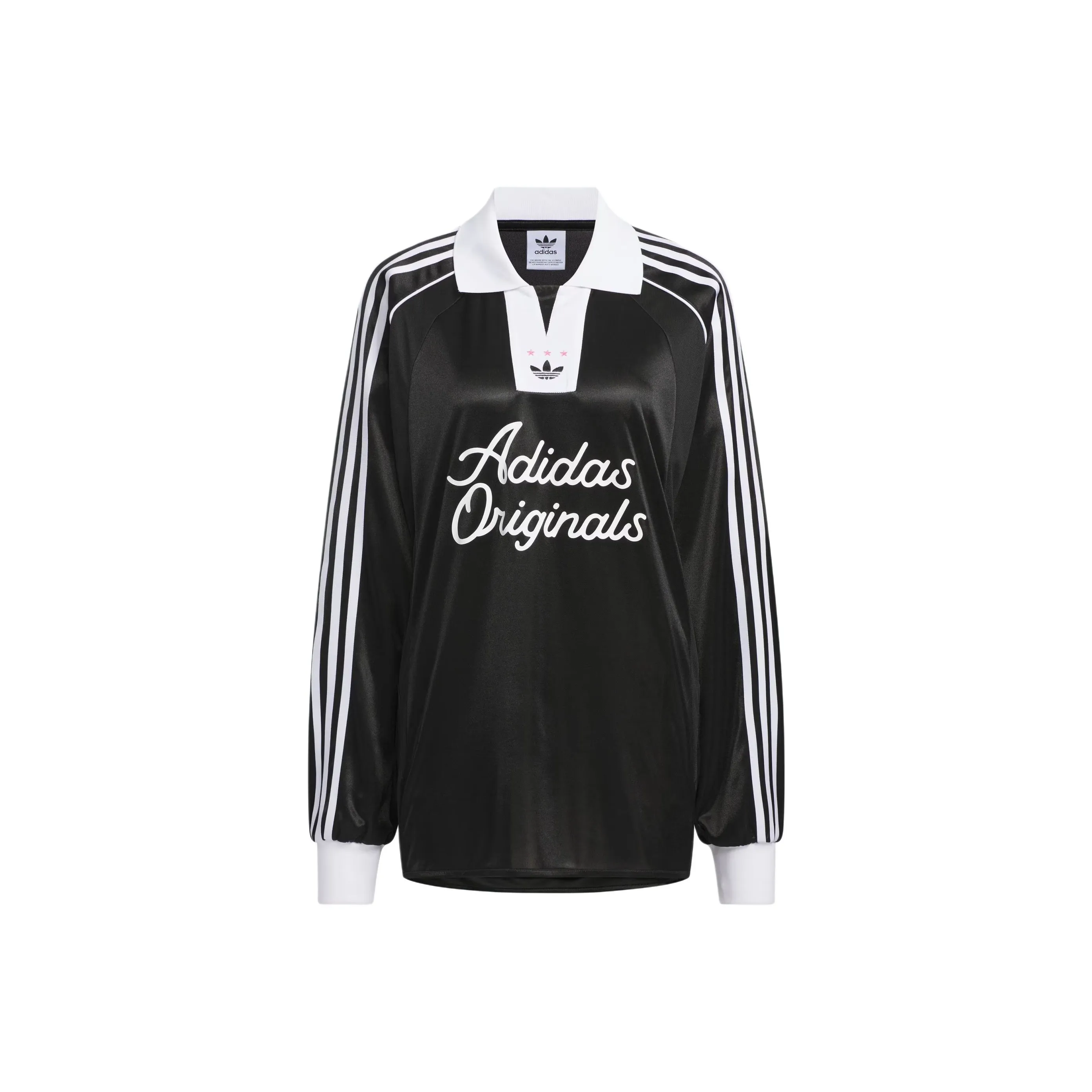 Adidas Originals LONG SLEEVE SOCCER JERSEY Polo Shirt Women's Black