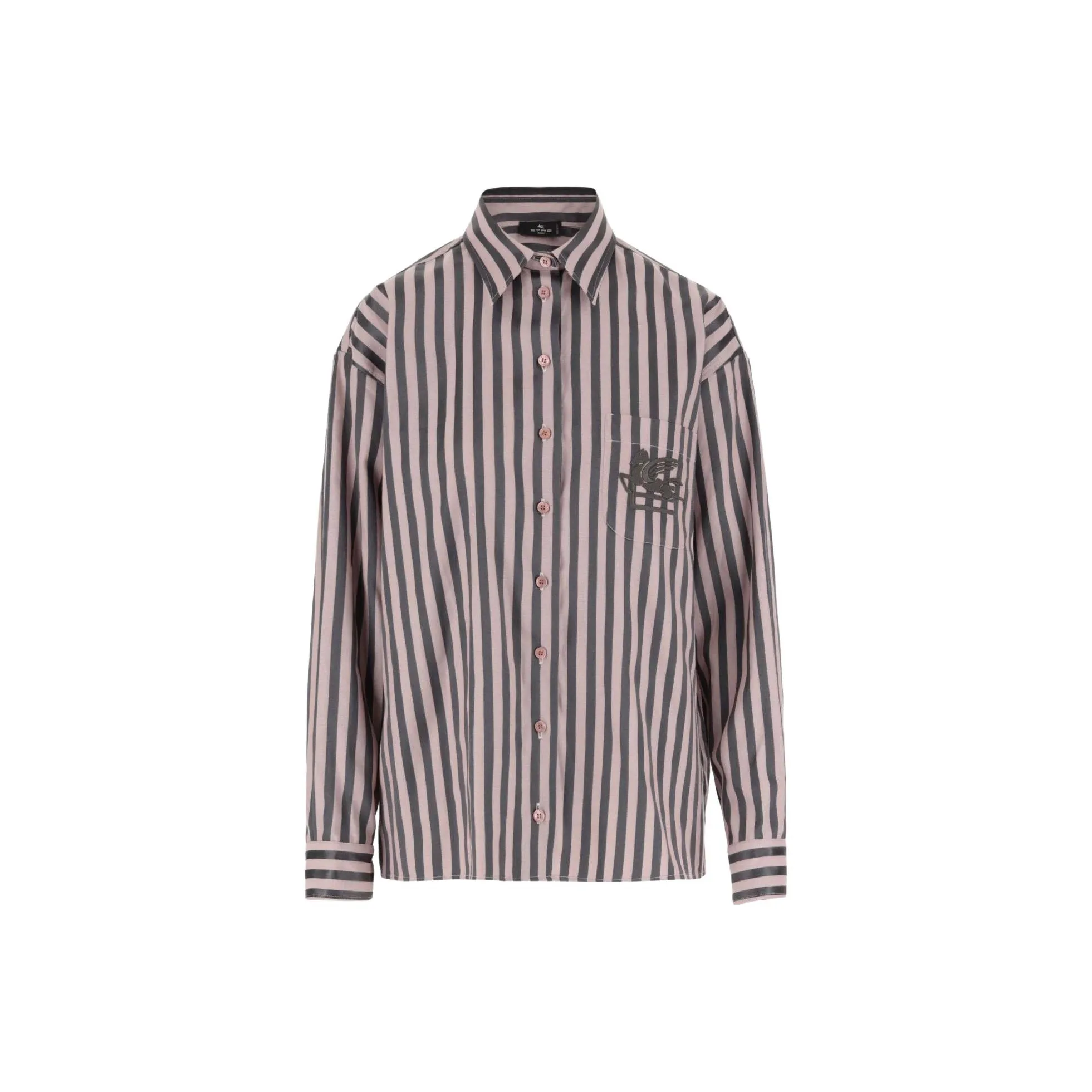 ETRO Pegaso embroidered Striped Shirt