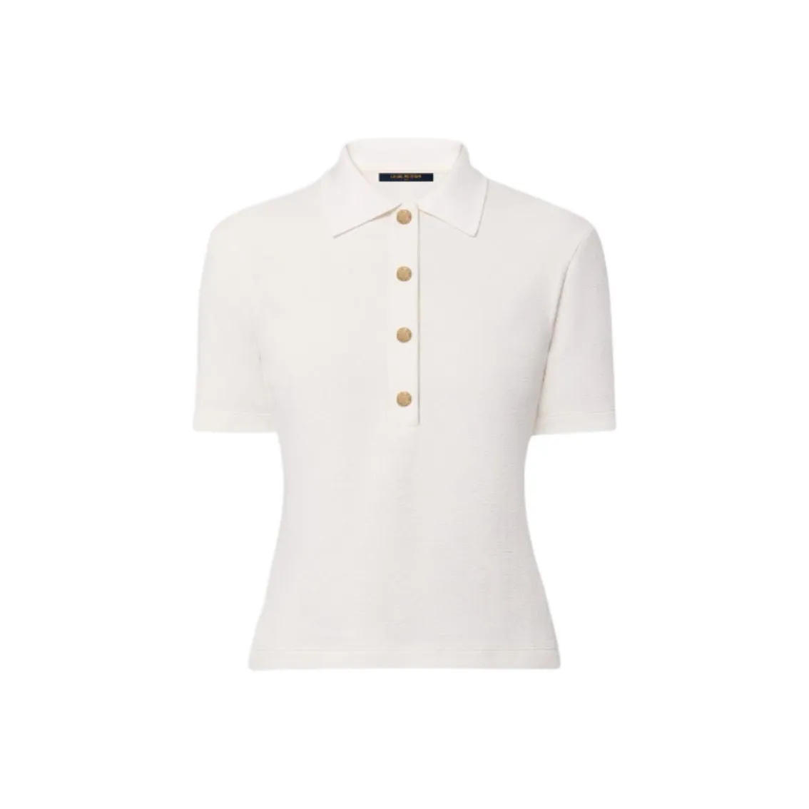 Lv Monogram Piqué Polo Top
