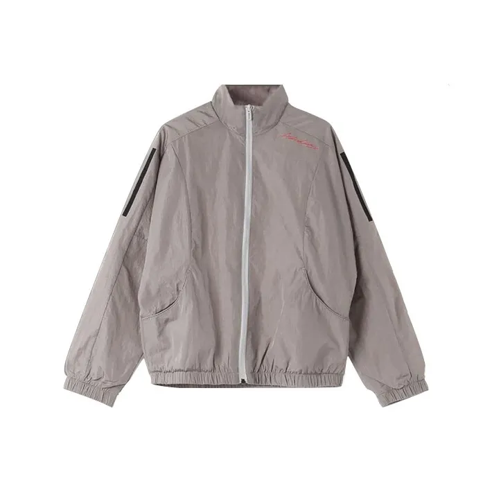 adidas Women'ss Side Stripe Casual Sport Jacket Gray