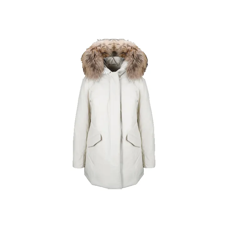 WOOLRICH Hooded Fur Trimmed Coat