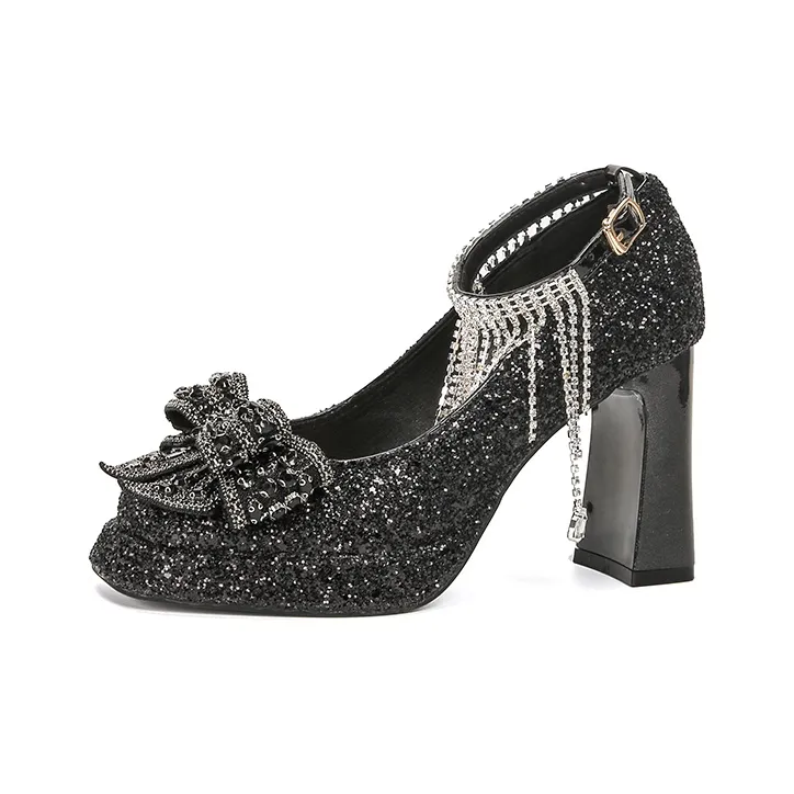 Zubumei Chunky Heel High Heels Women's